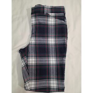 Gap women's 6 plaid skinny ankle pants Navy Green Red
